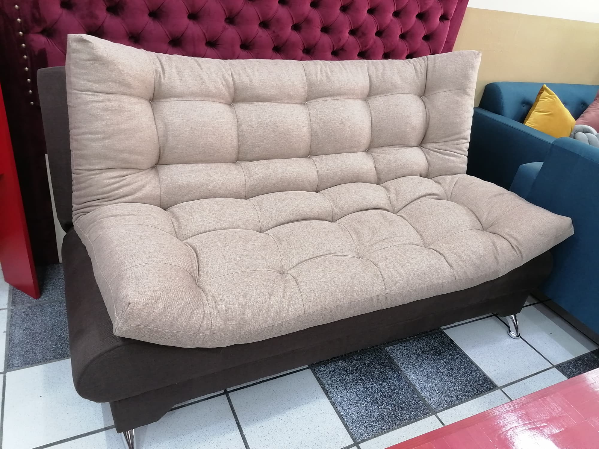 SOFA CAMA DINASTIA  TELA PISA CHOCOLATE/SAND    GTO