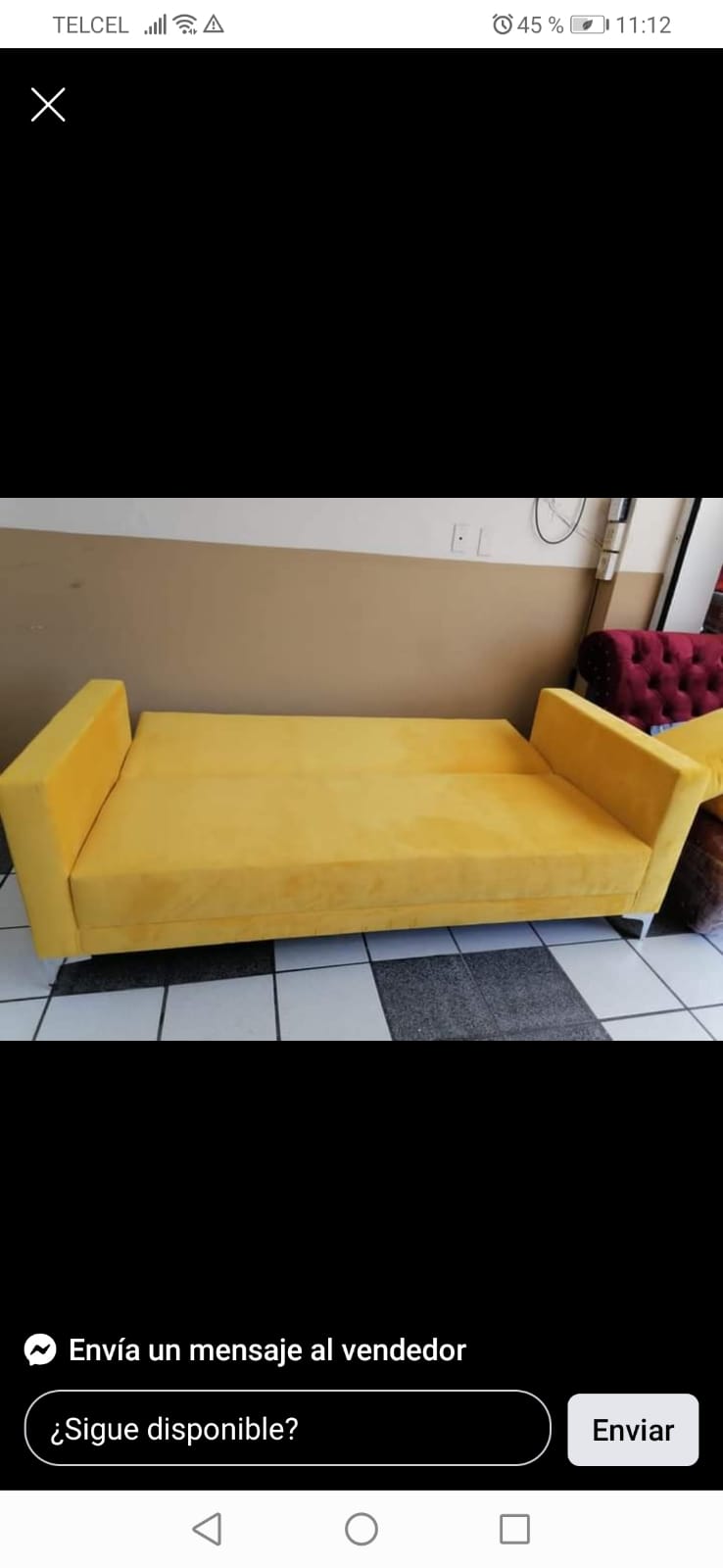 SOFA CAMA MARRAKESH TELA TERCIOPELO MANGO INCLUYE 3 COJINES 